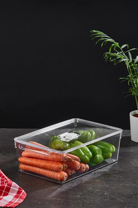 Organisateur De Réfrigérateur Crystal Fresh Cap Avec Couvercle 200 X 325 X 100 mm
