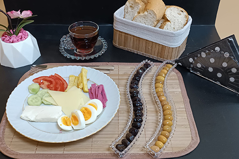Assiette De Présentation Pour Olives Et Snacks En Cristal