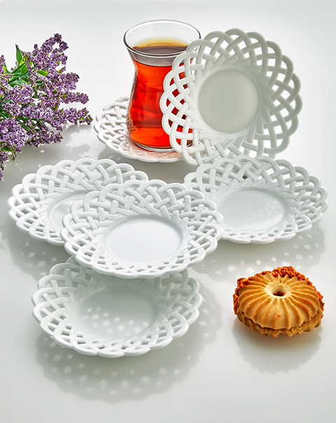 Assiette À Thé 6 Pcs. Ensemble