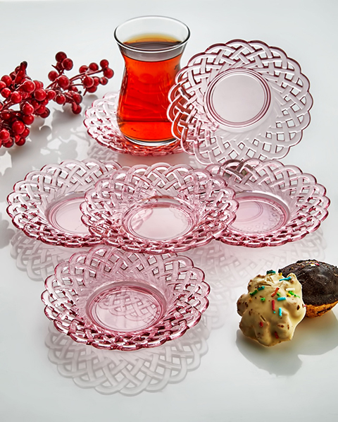 Assiette À Thé En Cristal 6 Pcs. Set