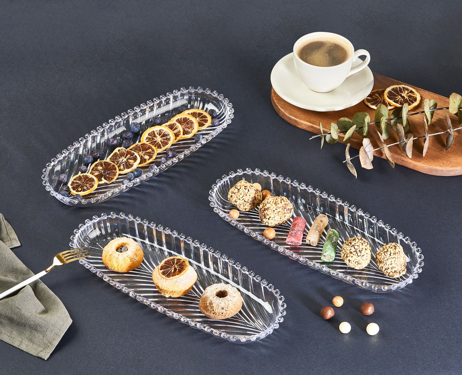 Assiette De Bateau En Cristal Perlé 33 cm