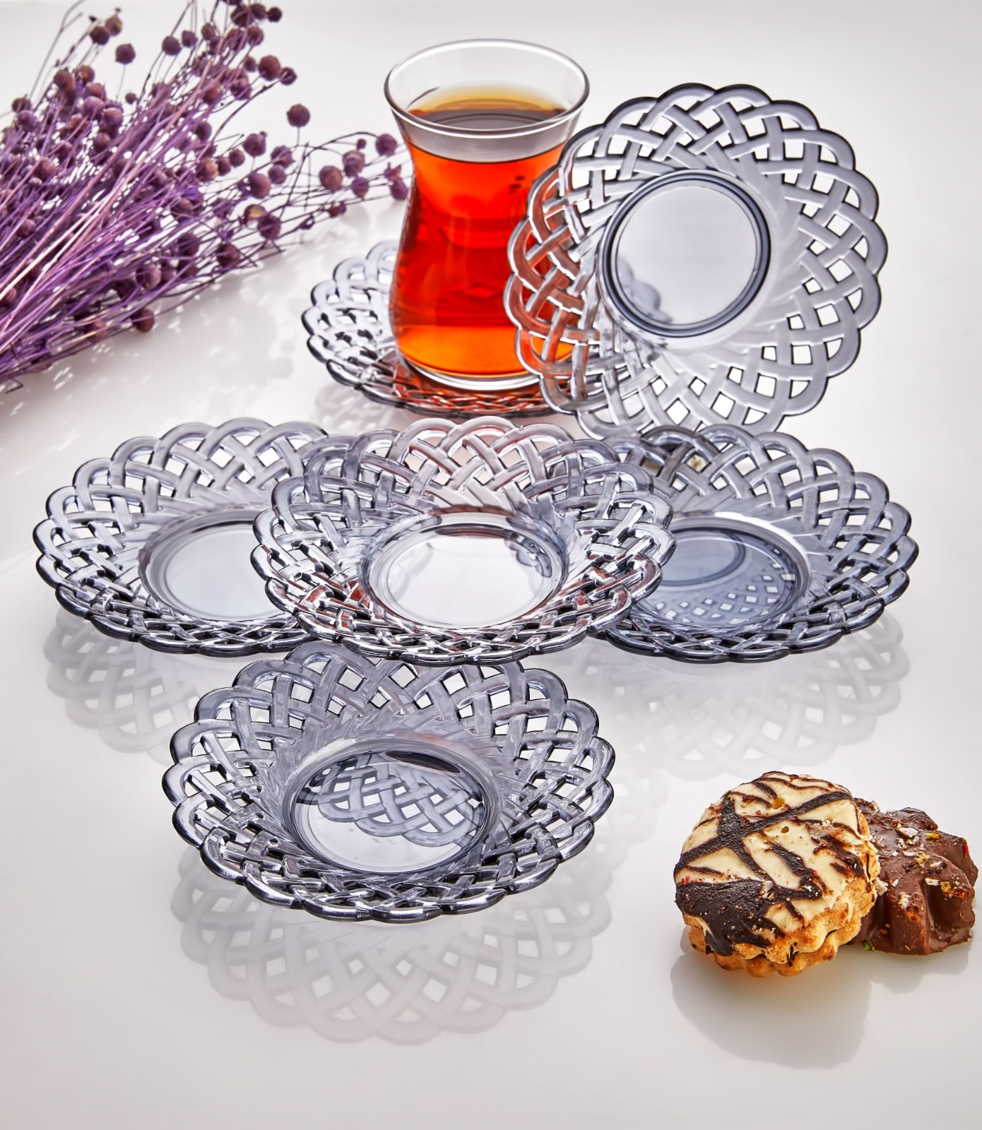 Assiette À Thé En Cristal 6 Pcs. Set