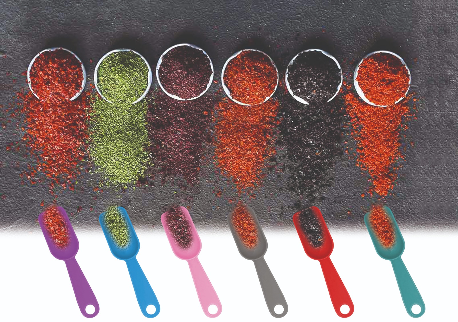 Cuillère À Épices 6 Pcs Set 35 Set En Présentoir(6 Display In Box)